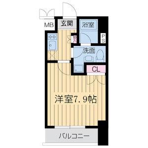 レジデンス金山スクエア(1K/6階)の間取り写真