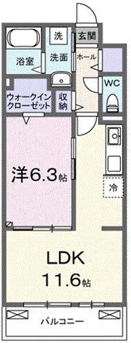 コスモステラス イースト(1LDK/3階)の間取り写真