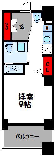 WELL BRIGHT KSU(ワンルーム/3階)の間取り写真