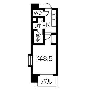 タウンライフ千種(1K/6階)の間取り写真