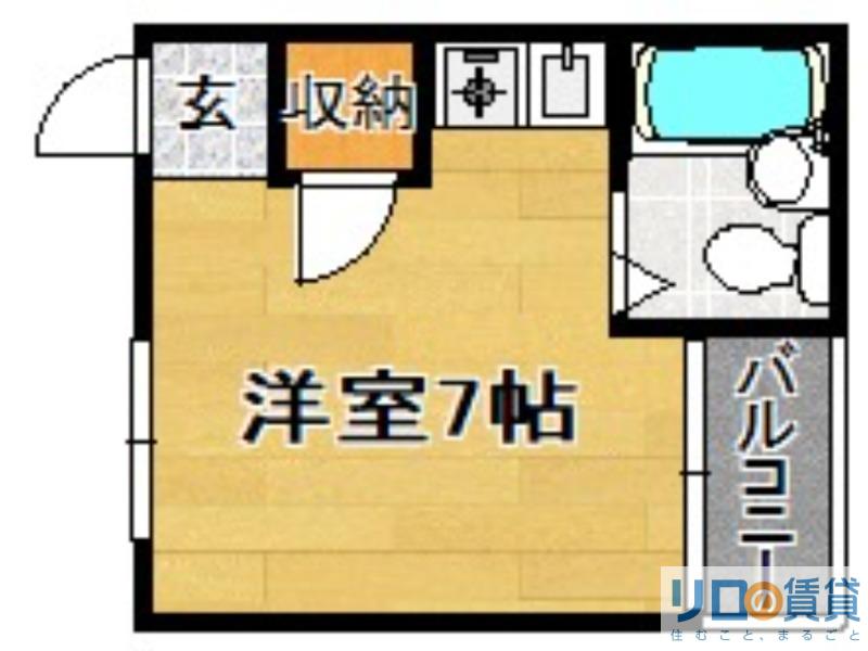 暁マンション(ワンルーム/3階)の間取り写真