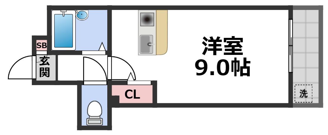 IVY FLAT(ワンルーム/2階)の間取り写真