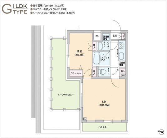 SKY COURT蒲田イースト(1LDK/4階)の間取り写真