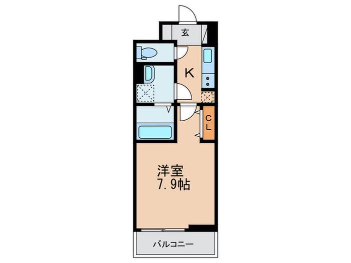 グラン ベリー(1K/2階)の間取り写真