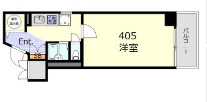 中銀第2新橋マンシオン(1K/4階)の間取り写真