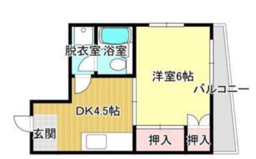 EIGHT BUILDING I(1DK/2階)の間取り写真