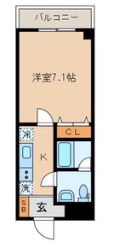 JC STREET 南町(1K/4階)の間取り写真