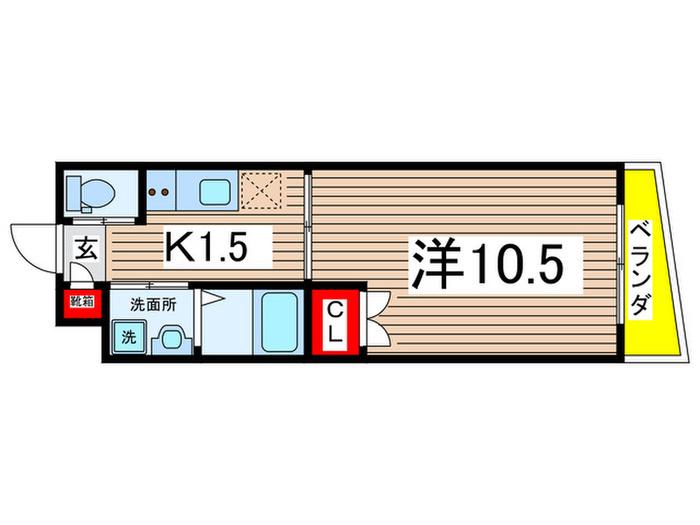 MTマンション(1K/1階)の間取り写真