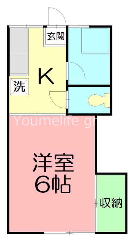 アルトゥム(1K/1階)の間取り写真