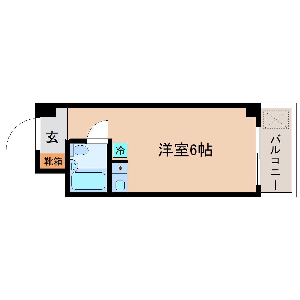 スクエア新大宮(ワンルーム/1階)の間取り写真