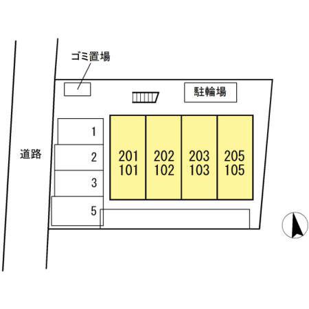 ヴェルドミール(1K/2階)の間取り写真
