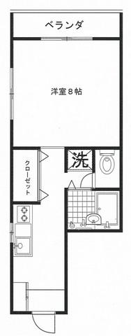 東急田園都市線 高津駅(神奈川) 徒歩2分 3階建 築30年(1K/2階)の間取り写真