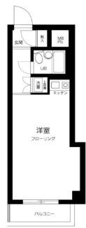 ベル・パークシティ西新宿(ワンルーム/4階)の間取り写真