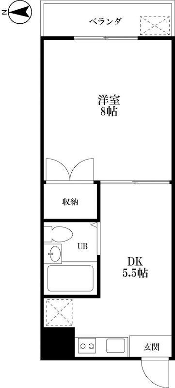 アーバンライフ中野(1DK/2階)の間取り写真