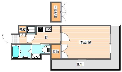 NO70 HARBOR サウス TOWER(1K/3階)の間取り写真