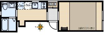 NEZU A FLAT(1K/1階)の間取り写真