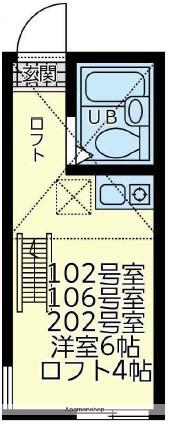 ユナイト衣笠ロバート・ホロビッツ(ワンルーム/1階)の間取り写真