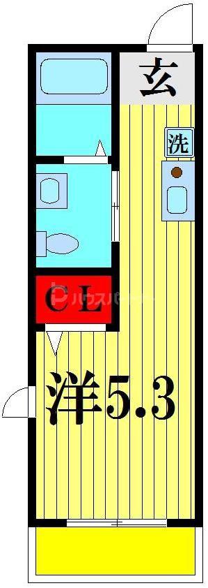 ミルクリーク野菊野(ワンルーム/2階)の間取り写真