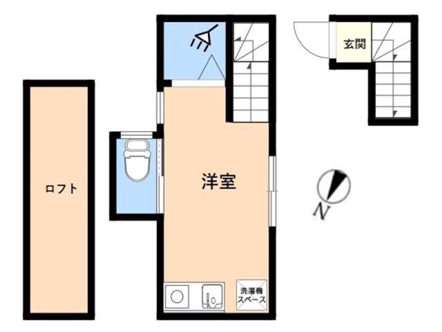 TOKYOβ竹ノ塚10(ワンルーム/2階)の間取り写真