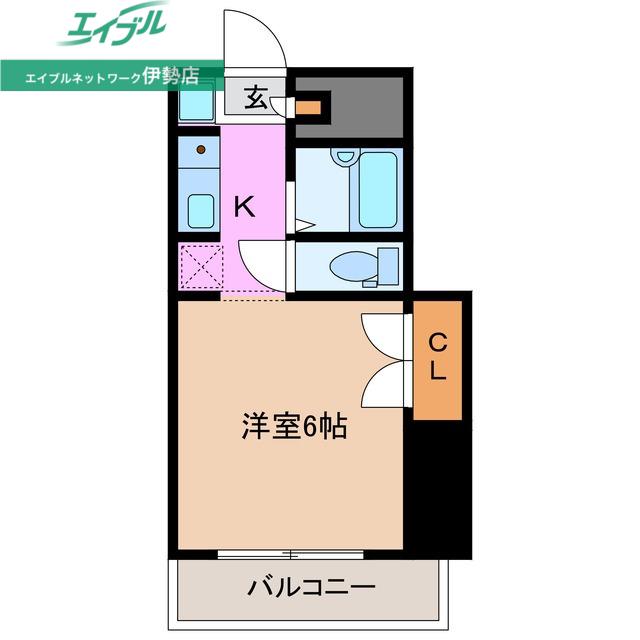 エステートピア岩渕(1K/1階)の間取り写真