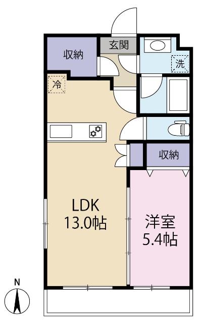 サンルミエ(1LDK/2階)の間取り写真