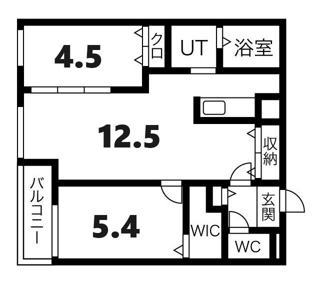 ブランシャールLA PALMA本郷通(2LDK/2階)の間取り写真