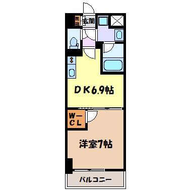 MX-I(1DK/10階)の間取り写真