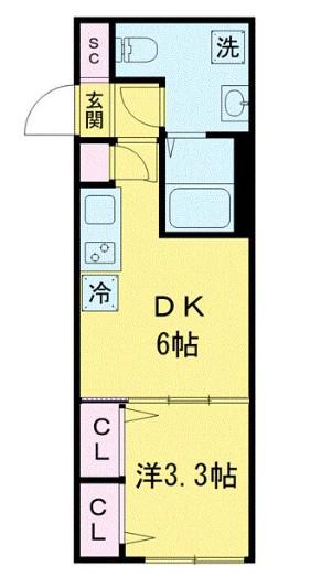 LAFORTKOIWA(1DK/5階)の間取り写真