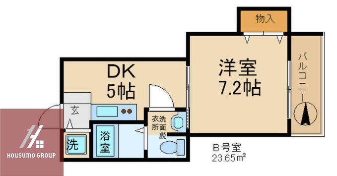 森小路矢野マンション(1DK/2階)の間取り写真