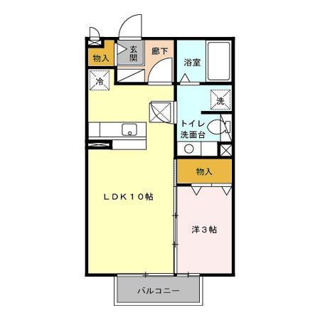 レーベンセイナン(1LDK/1階)の間取り写真