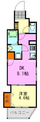エスポワール(1LDK/2階)の間取り写真