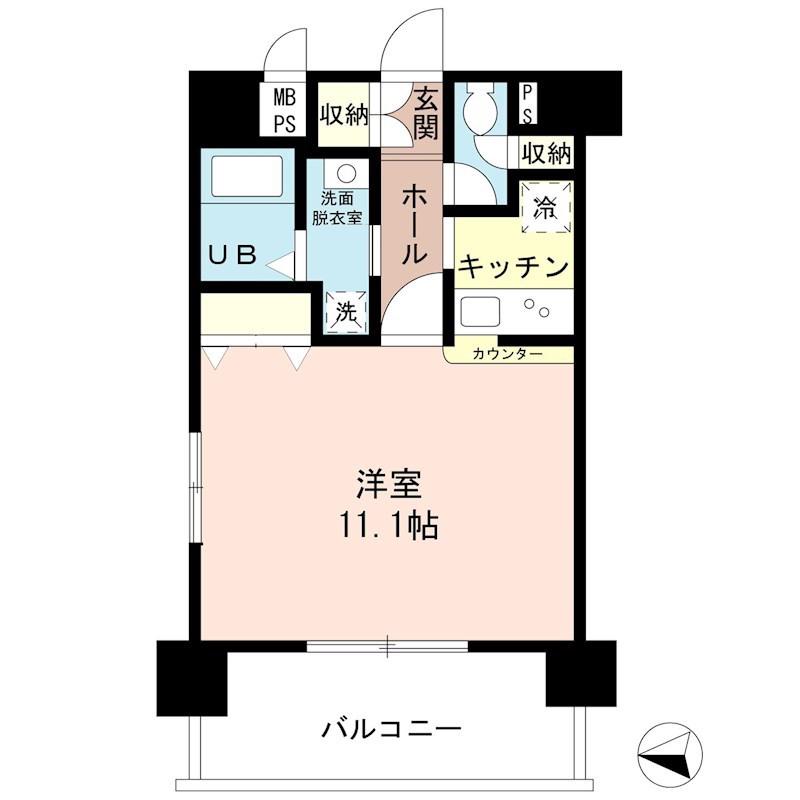 エクセルコート戸田公園(1K/5階)の間取り写真
