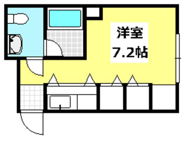リバーサイド光栄(ワンルーム/1階)の間取り写真