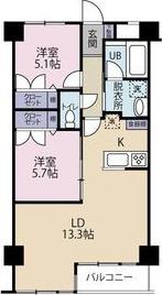 アルコ18(2LDK/3階)の間取り写真