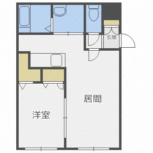 グランメール本郷通(1LDK/3階)の間取り写真
