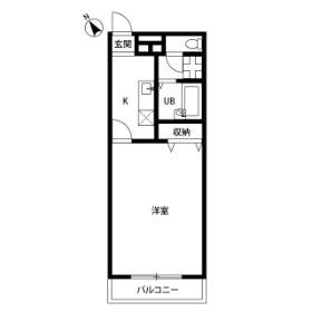 アムールクララ(1K/1階)の間取り写真
