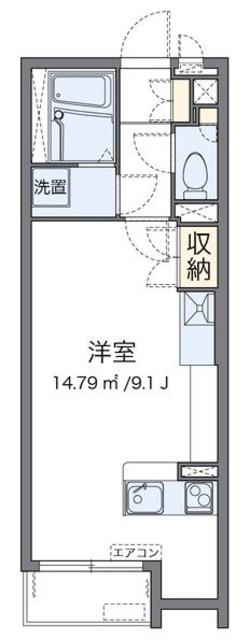 ミランダアレグリア(ワンルーム/1階)の間取り写真