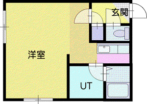 ＪＲ千歳線 恵庭駅 徒歩8分 4階建 築15年(1LDK/2階)の間取り写真