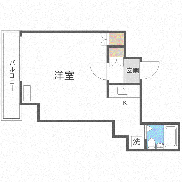 たいほくハイツ(1K/3階)の間取り写真