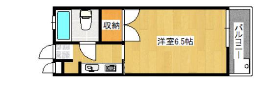 高田ハイツ(1K/1階)の間取り写真