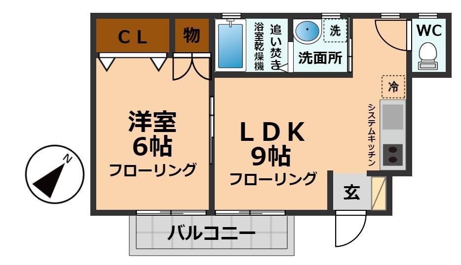 ロムニーハウス井の頭(1LDK/1階)の間取り写真