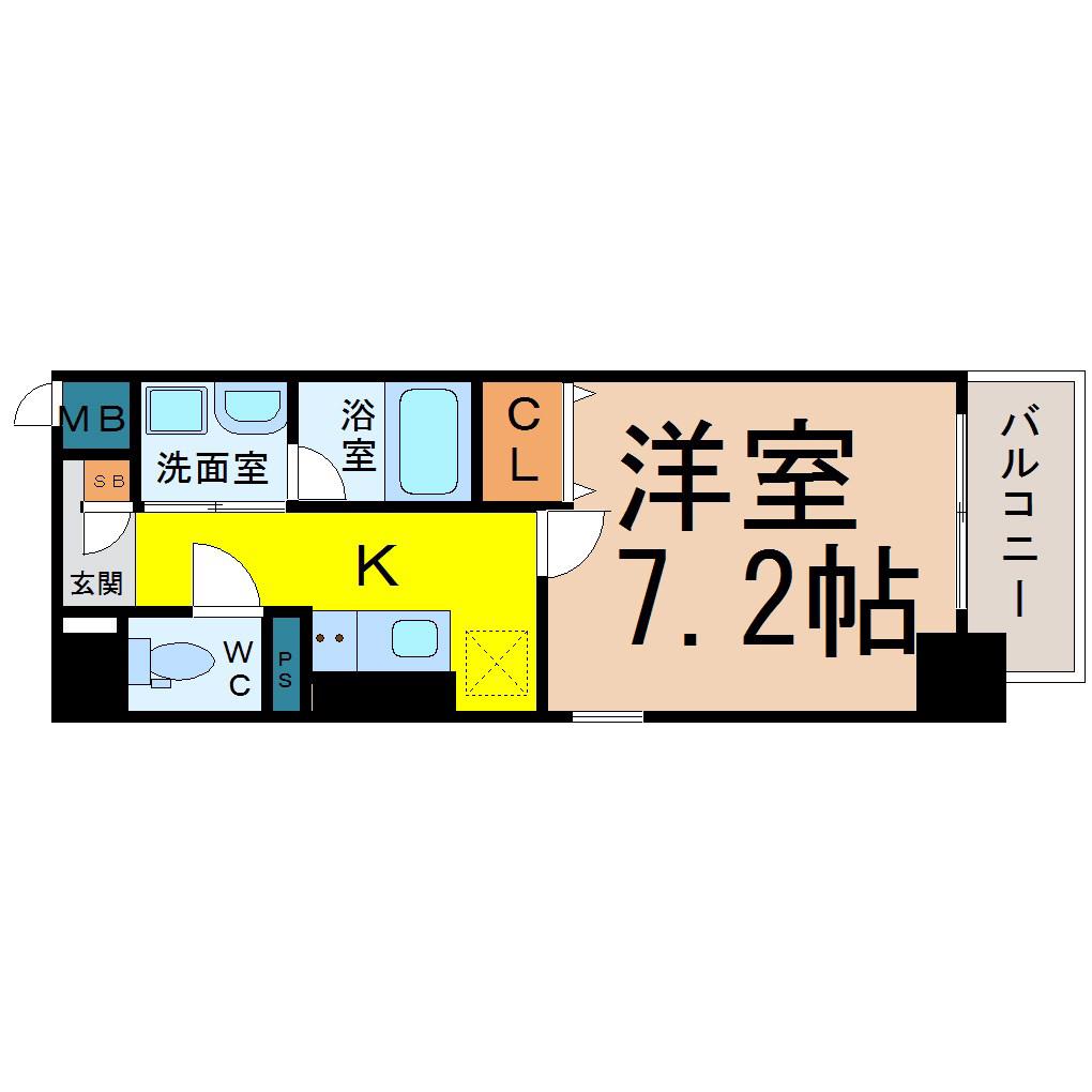 アフロディーテ(1K/3階)の間取り写真