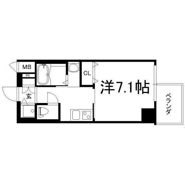アール大阪グランデ(1K/3階)の間取り写真