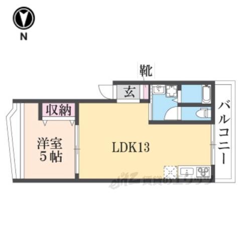 メゾン澤田(1LDK/3階)の間取り写真