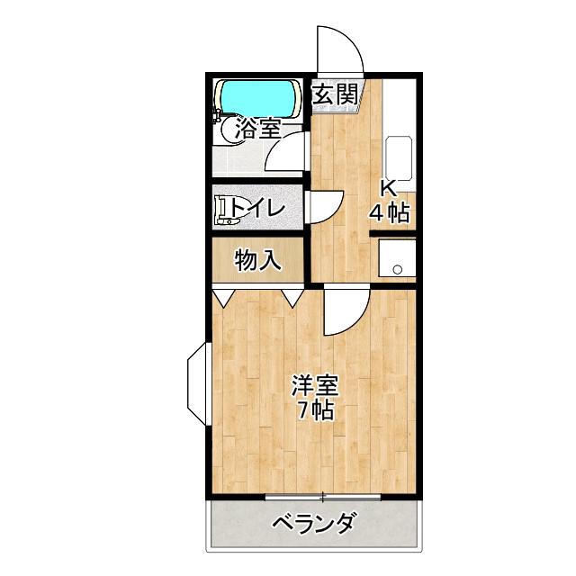 コーポみらいパート2(1K/2階)の間取り写真