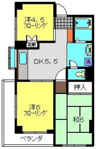 アローエスタ(3DK/3階)の間取り写真