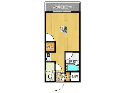 メゾン錦(1K/3階)の間取り写真