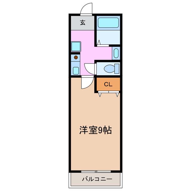 ゴルフランド(1K/2階)の間取り写真