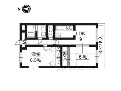 エントリート木村(2DK/3階)の間取り写真