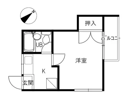 サンモリッツ(1K/1階)の間取り写真